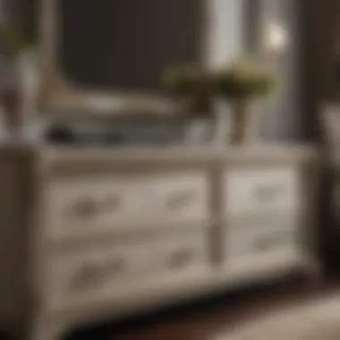 Close-up of materials used in Aico bedroom sets