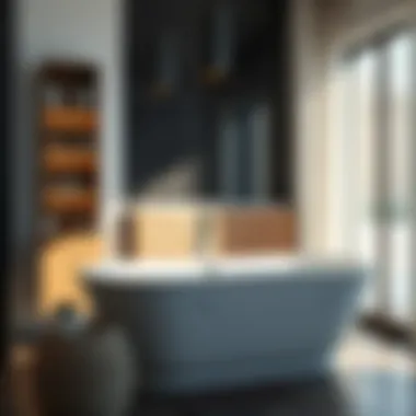 Various materials used for bath tub inlays displayed together