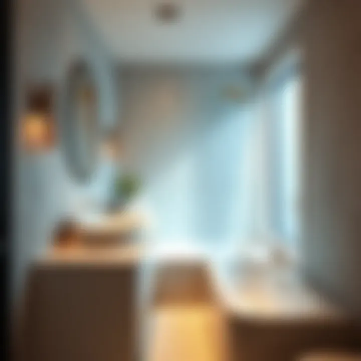Application of countertop stickers in a modern bathroom setting