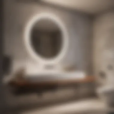Elegant Bathroom Cove Lighting Elegant bathroom cove lighting illuminating a modern space