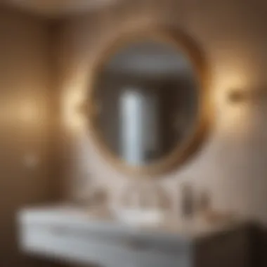 Luxurious Cove Lighting Fixtures Close-up of cove lighting fixtures in a luxurious bathroom design