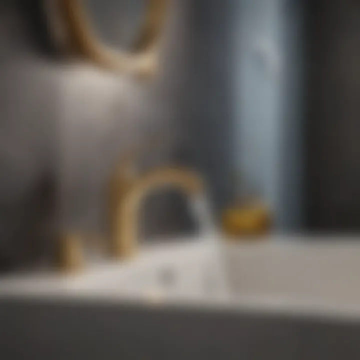 Stylish faucet alongside complementary bathroom accessories