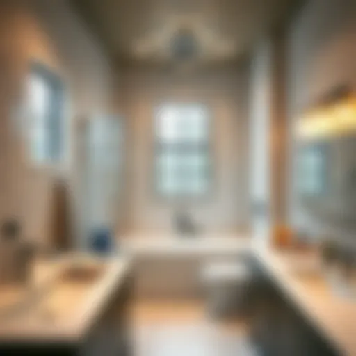 Stylish bathroom showcasing modern fixtures and design