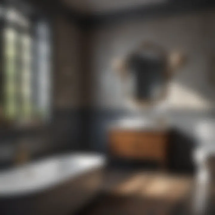 Stylish bathroom suite featuring vintage elements