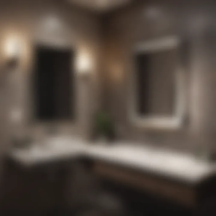 Aesthetic bathroom showcasing timer switch enhancements