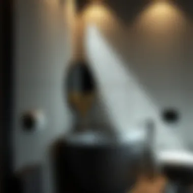 Stylish bathroom featuring textured wallboard in contemporary design