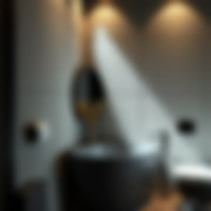 Stylish bathroom featuring textured wallboard in contemporary design