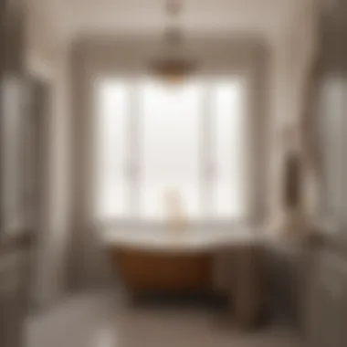 Frosted Film in a Serene Bathroom A serene bathroom setting highlighting the use of frosted film for privacy