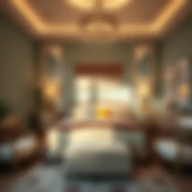 Inviting Bedroom Atmosphere Cozy and inviting bedroom layout with ambient lighting