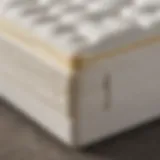 Detailed view of a memory foam pocket spring mattress showing layered construction