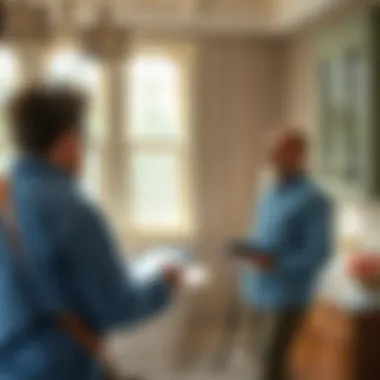 Collaborative Design Process A collaboration between homeowner and remodeler discussing design ideas