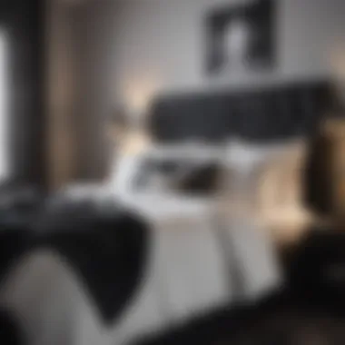 Cozy Textiles in Black and White Bedroom Cozy black and white themed bedroom with soft textiles