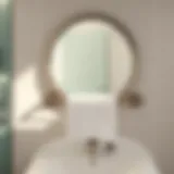 Elegant brushed nickel towel bar accentuating a modern bathroom