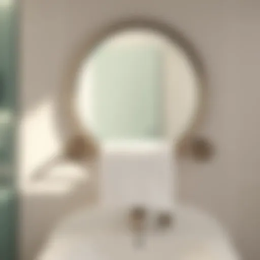 Elegant brushed nickel towel bar accentuating a modern bathroom