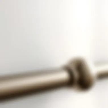 Close-up of brushed nickel finish highlighting its sleek texture