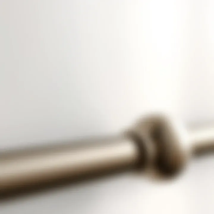 Close-up of brushed nickel finish highlighting its sleek texture