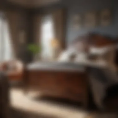 Cozy Cherry Furniture Bedroom Cozy cherry furniture bedroom with warm lighting and inviting decor