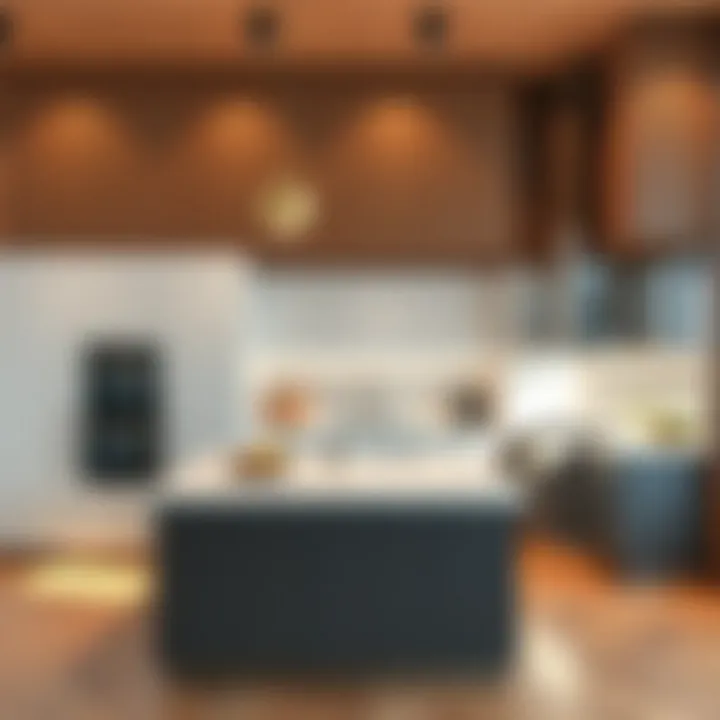 Modern Material Trends in Kitchen Design Trendy kitchen showcasing modern materials and finishes