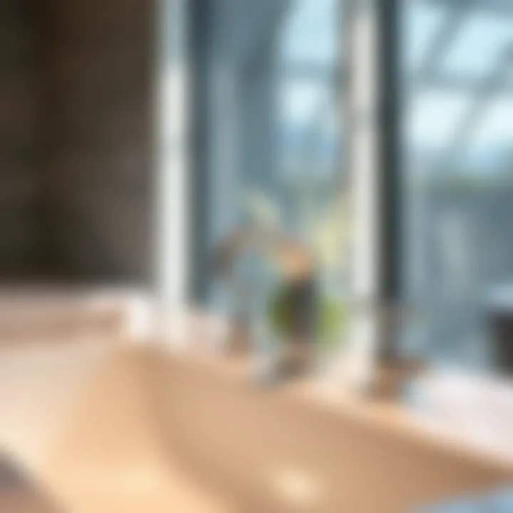 Installation guide for Delta bathroom taps in a serene setting