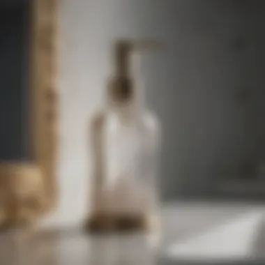 Chic Soap Dispenser from Delta Windemere Collection Chic Delta Windemere soap dispenser complementing bathroom decor