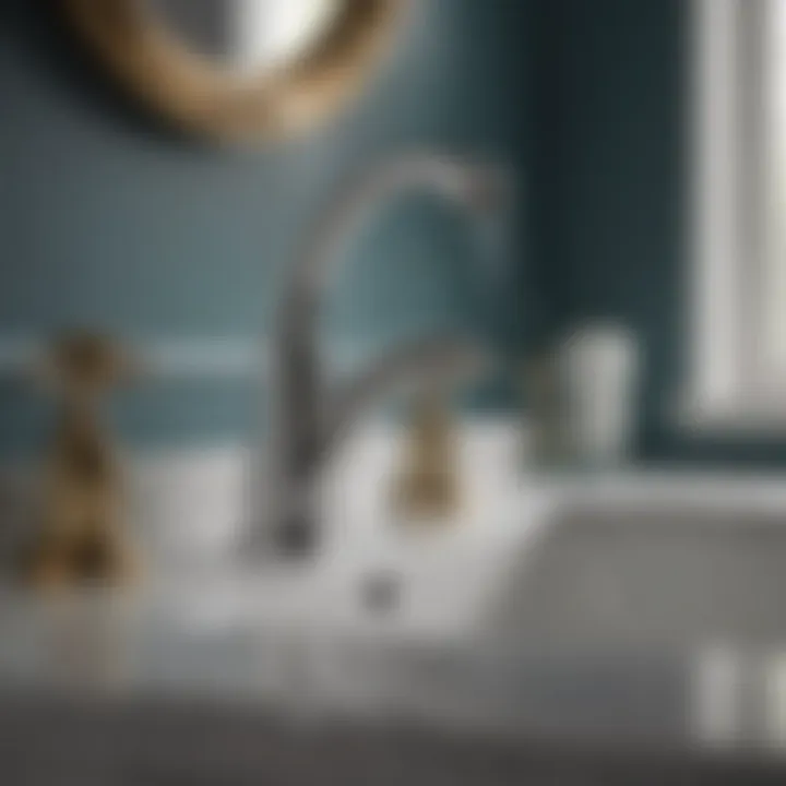 Elegant Delta bathroom faucet in a modern setting