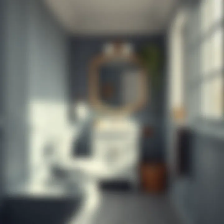Compact Bathroom with Functional Vanity Set Functional layout of a compact bathroom featuring a vanity set