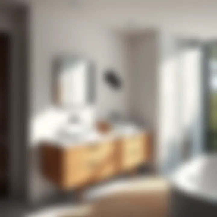 Contemporary materials used in bathroom vanities