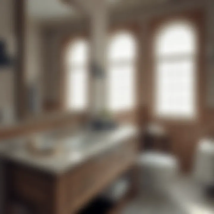 Classic Hotel Bathroom Vanity Style Classic hotel bathroom vanity with traditional materials and rich textures