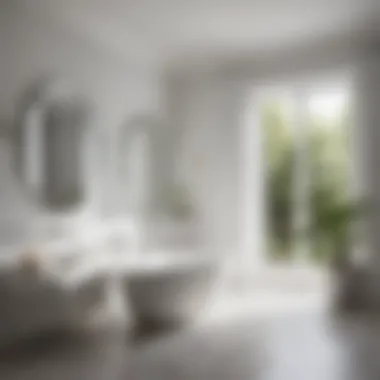 Bright white bathroom reflecting natural light