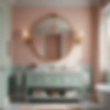 Chic Pastel Color Scheme Elegant pastel bathroom with stylish decor