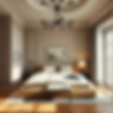 Elegant bedroom showcasing a serene color palette