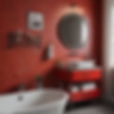 Stylish red bathroom accessories and maintenance tips