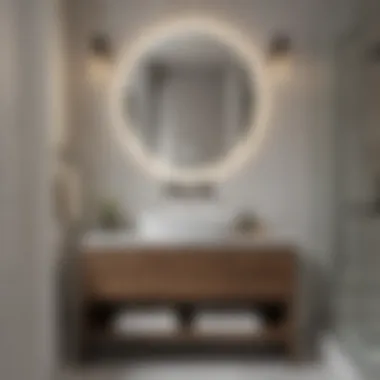 Contemporary Bathroom Aesthetics with a Compact Vanity Stylish 20-inch vanity in a contemporary bathroom