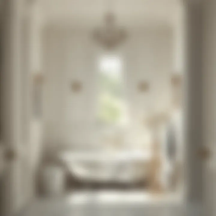 Ivory bathroom decor exuding tranquility and sophistication