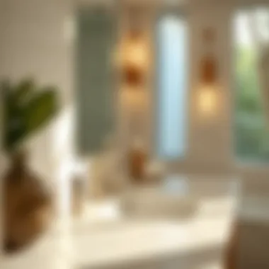 Beautiful Marble Countertop Beautiful marble countertop enhancing a bathroom's aesthetic appeal
