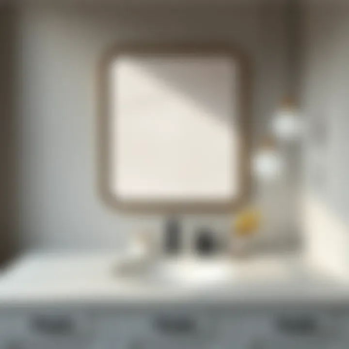 Durable Concrete Countertop Durable concrete countertop offering a modern touch to bathroom design