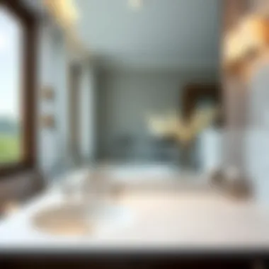 Stylish Laminate Countertop Stylish laminate bathroom countertop in contemporary setting
