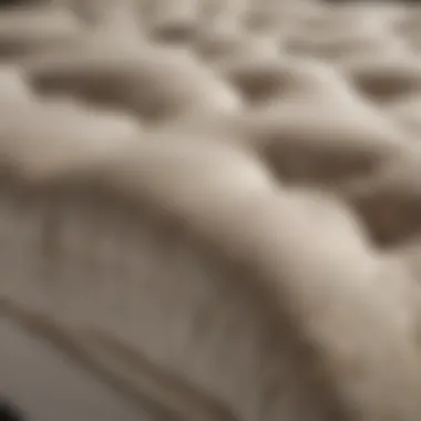 Close-up of high-quality materials used in Mitchell Gold mattresses