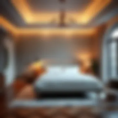 Cozy bedroom ambiance with a king size platform bed