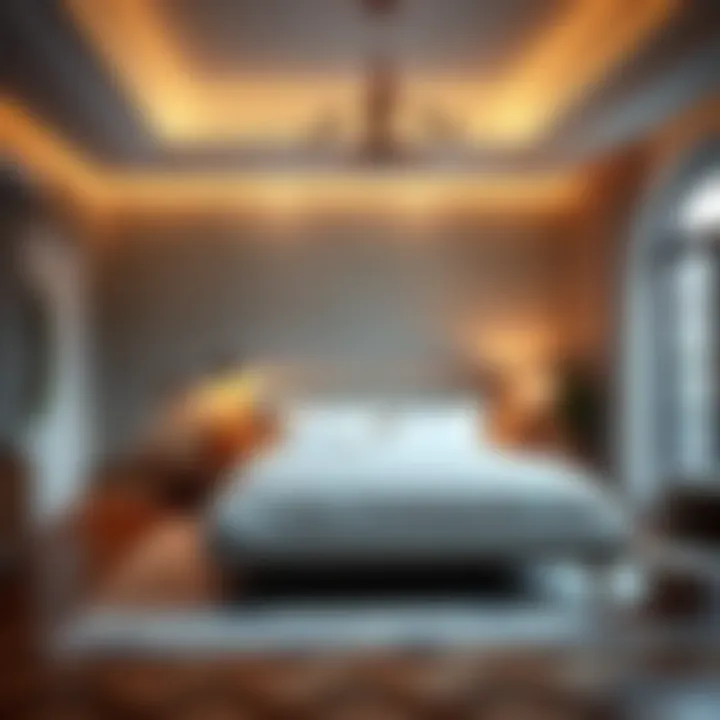 Cozy bedroom ambiance with a king size platform bed