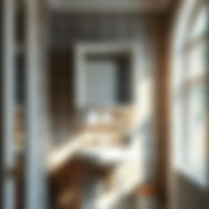 Functional bathroom cabinet installation in small space