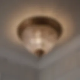 Elegant retro bathroom ceiling light fixture with intricate design