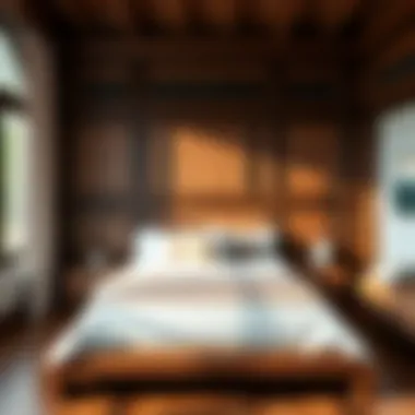 Stylish Bedroom with Solid Wood Furniture Stylish bedroom featuring solid wood furniture