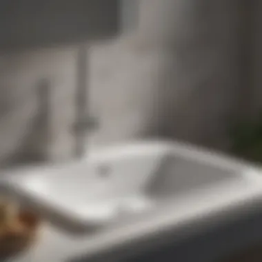 Close-up of the sensor technology used in automatic sinks