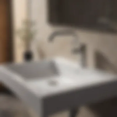 A stylish automatic sink showcasing water conservation features