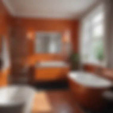 Serene Burnt Orange and White Bathroom Design Serene burnt orange and white bathroom design