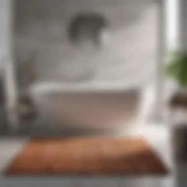 Contemporary Bath Mats in a Modern Bathroom Setting Trendy bath mat designs in modern bathroom