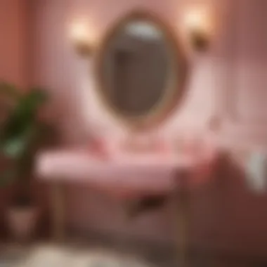 A vintage pink sink reflecting historical trends in interior design