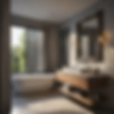 Elegant Bathroom Privacy Shades Elegant bathroom privacy shades in a modern setting