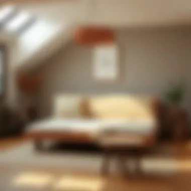 Cozy Bedroom with Wooden Futon Mattress Cozy bedroom setting featuring a wooden futon mattress